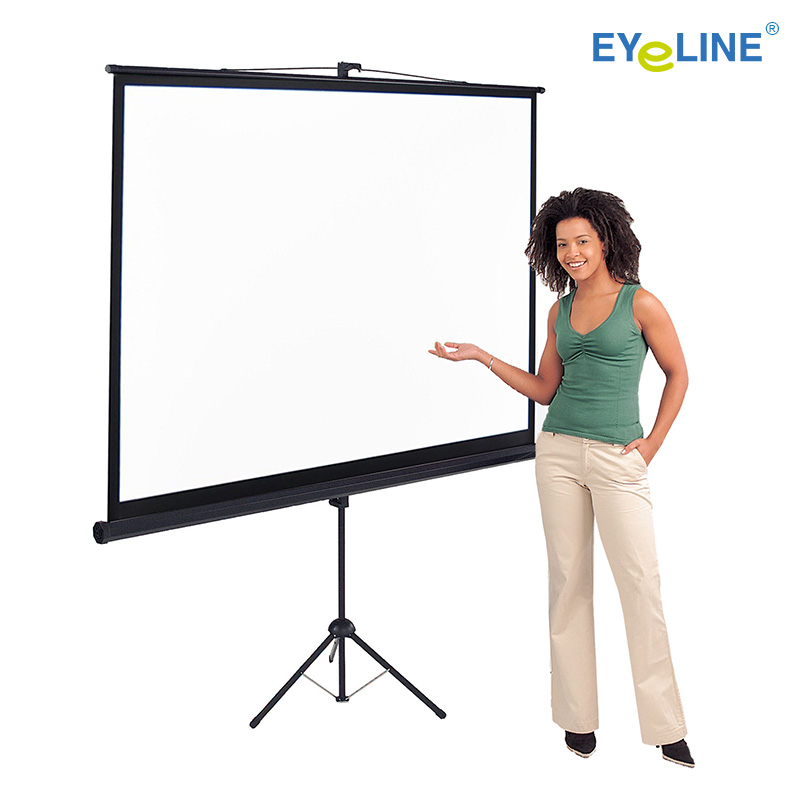 Tripod Projection Screen with Carry Bag Bundle With Borders (H) 150